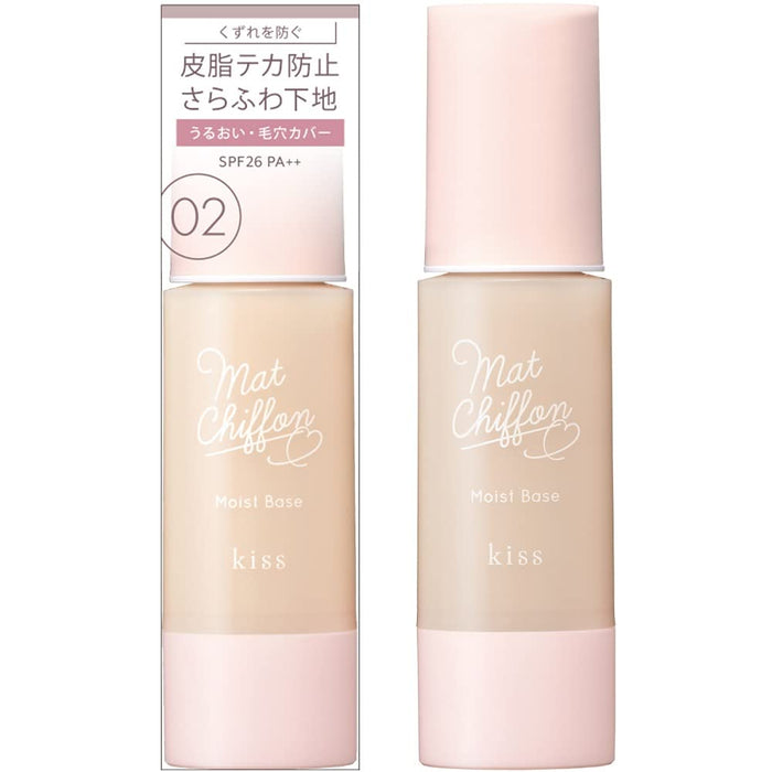 Kiss Matte Chiffon UV Moist Base 02 Natural Beige 37G - Soft Fluffy Finish SPF26+