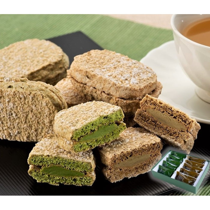 Kiyosen Dacquoise Uji Matcha and Hojicha Wheat-Free Cake Assortment 10 Ct