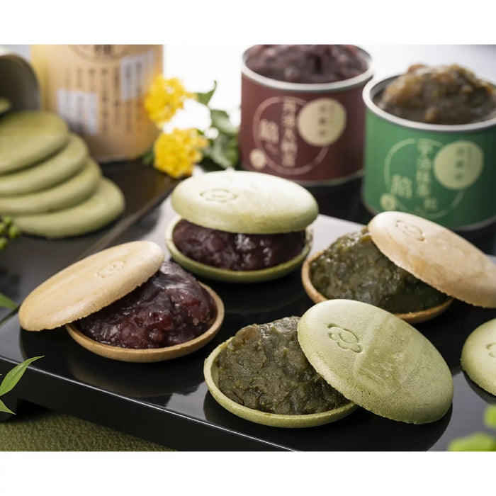 Kiyosen Monaka Wafer Set Uji Matcha Azuki Paste for Wagashi Making