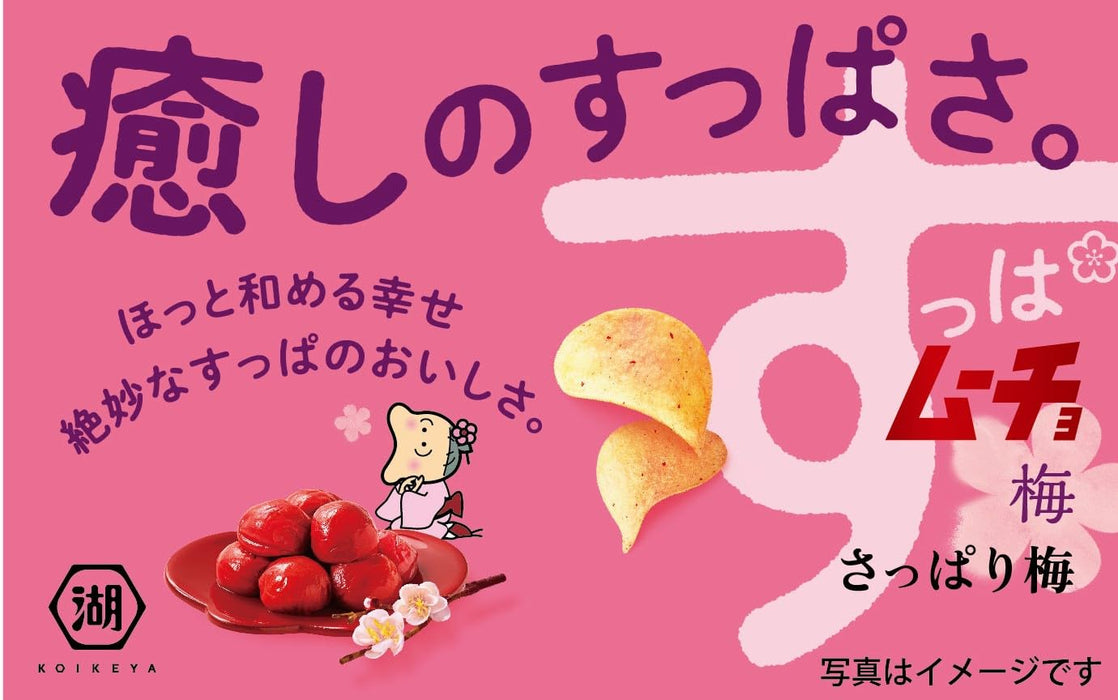 Koikeya Suppamucho Umeboshi Pickled Plum Potato Chips 55g Pack of 3