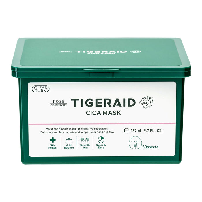 Kose Tigeraid Cica Intense Moisturizing Repair Mask 30 Sheets Hydrating Care