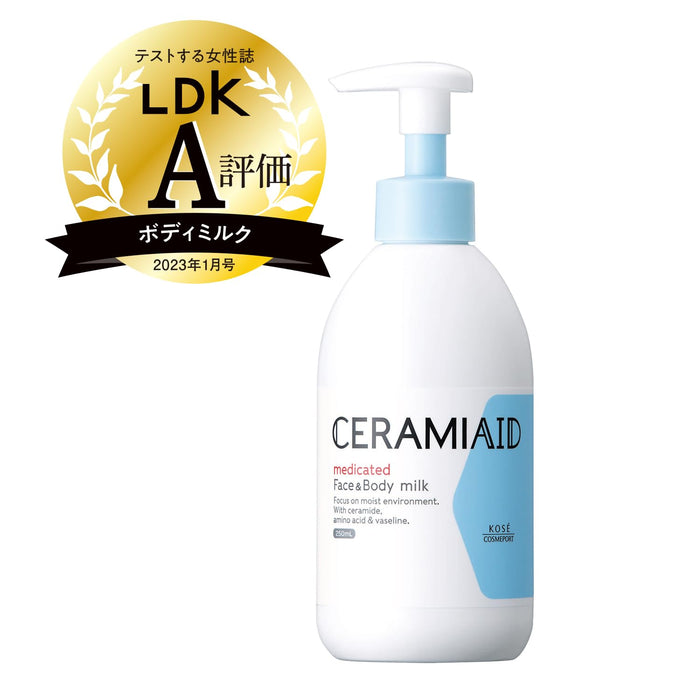 Ceramiaid Kose Medicated Skin Milk 250ml Hydrating Moisturizer for Sensitive Skin