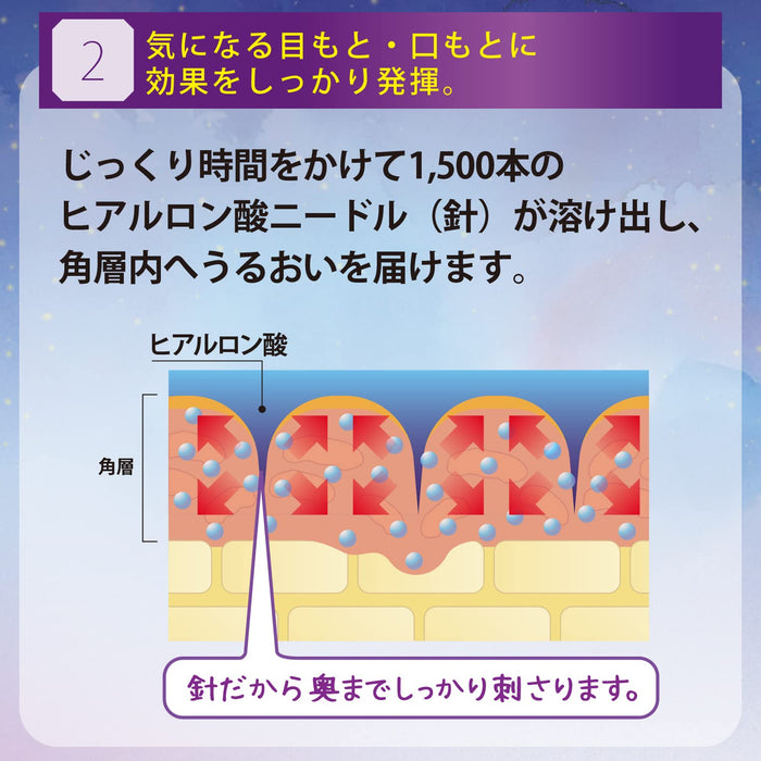 Kose 出品的 Clear Turn Hyalotune 微型貼片 - 每包 2 片