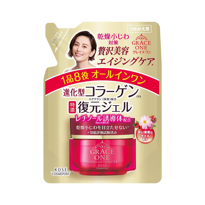 Kose Grace One All-In-One Rich Repair Gel Ex [refill] - Japanese Facial Gel Cream
