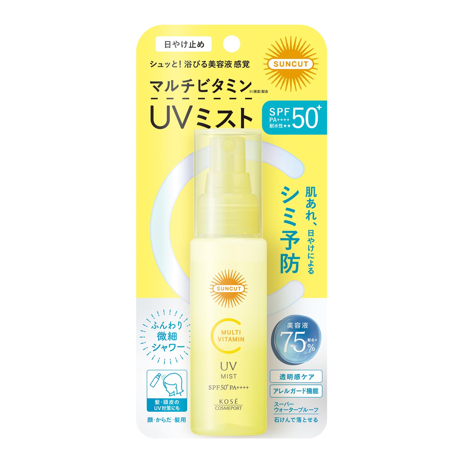 Suncut Multivitamin UV Mist SPF50+ PA++++ 60ml Sunscreen by Kose