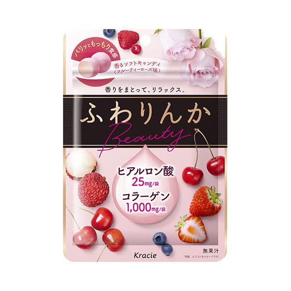 Kracie Fuwarinka Beauty Soft Candy Fruity Rose Flavor 35g Pack