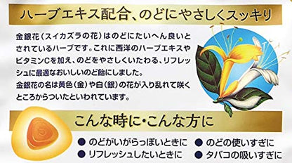 Kyushin Pharmaceutical Throat-Friendly Gold and Silver Flower Throat Lozenges 70G