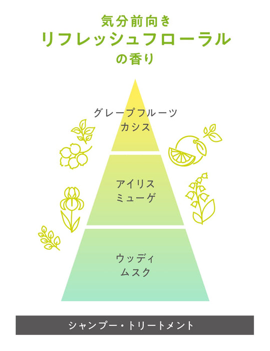 扁平大容量保湿滋润洗发水补充装 600 毫升 清爽花香型