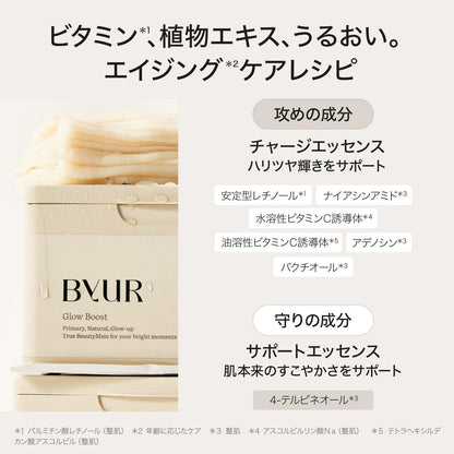 Byur Glo-Boost Daily Sheet Mask Pack Retinol Vitamin Glutathione