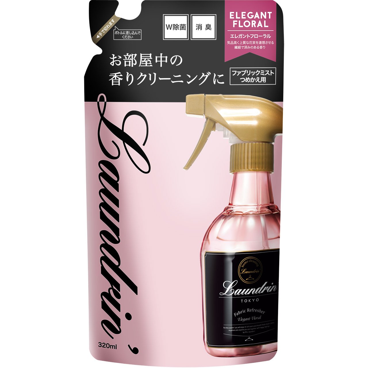 Laundry Laundrin Fabric Mist Refill Elegant Floral Scent 320ml