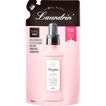 Laundry Laundrin Fabric Softener Classic Fiore Refill 480ml