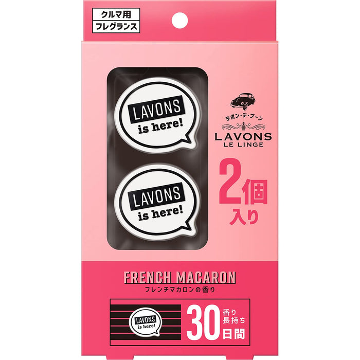 Lavons Car Air Freshener Clip French Macaron Fruity Floral 2 Pack