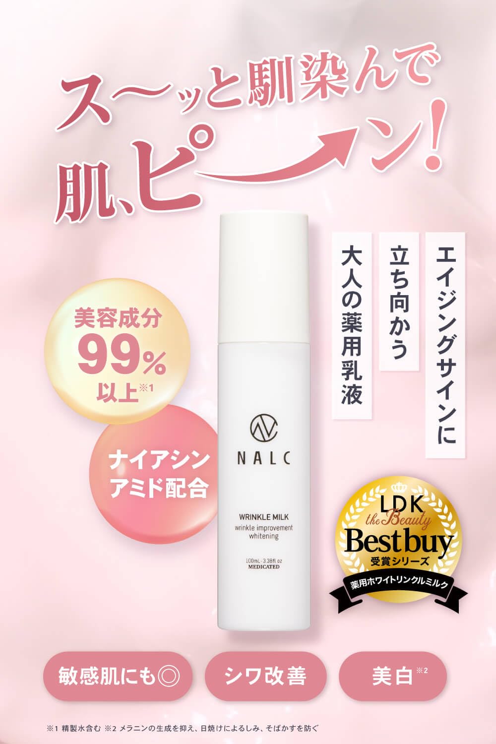 Nalc Medicated Emulsion with Niacinamide for Sensitive Skin 100ml