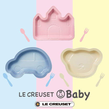 Le Creuset 乳白色嬰兒午餐盤城堡微波爐適用（適合女孩）