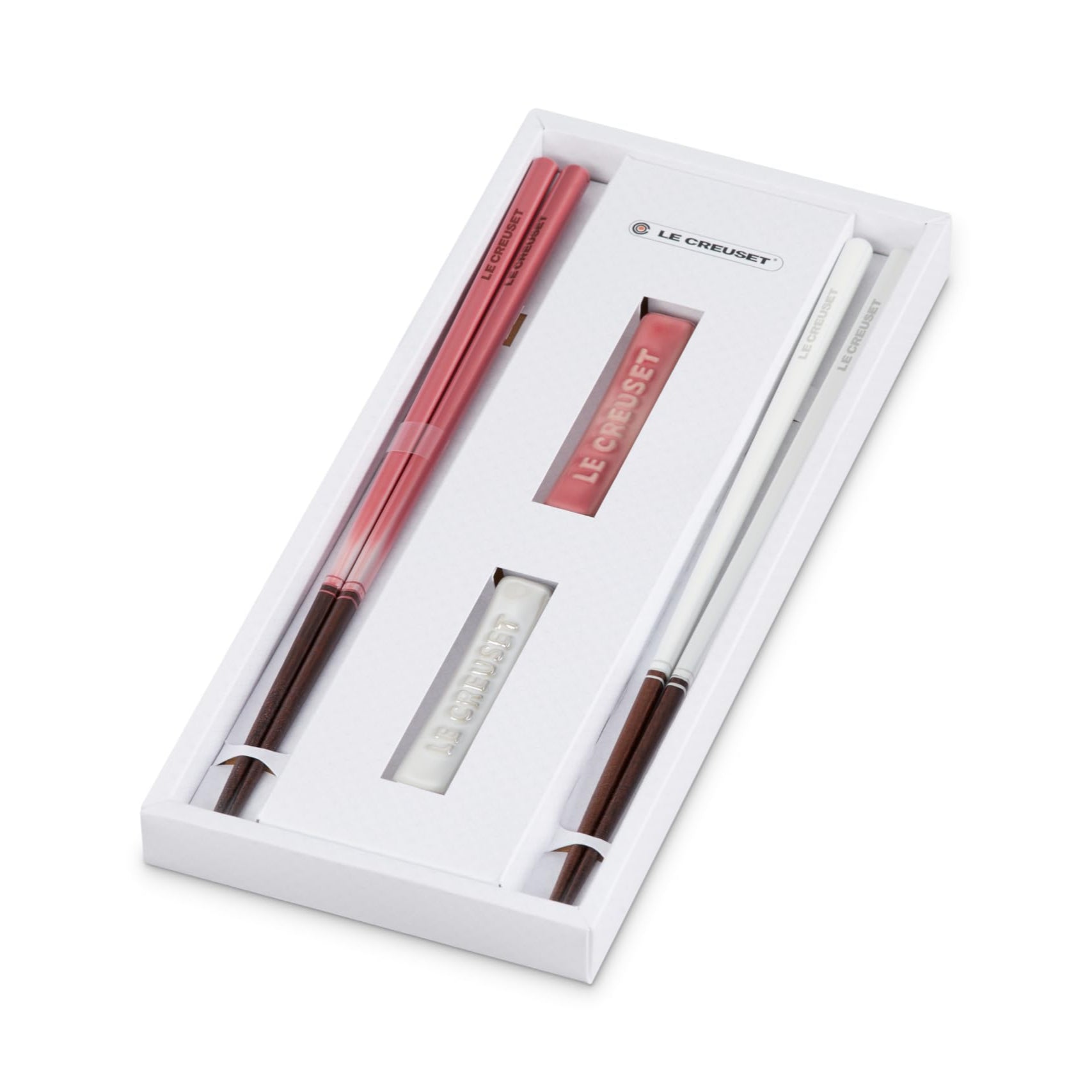 Le Creuset Chopsticks Set of 2 Rose Quartz White Perfect for Weddings Gifts