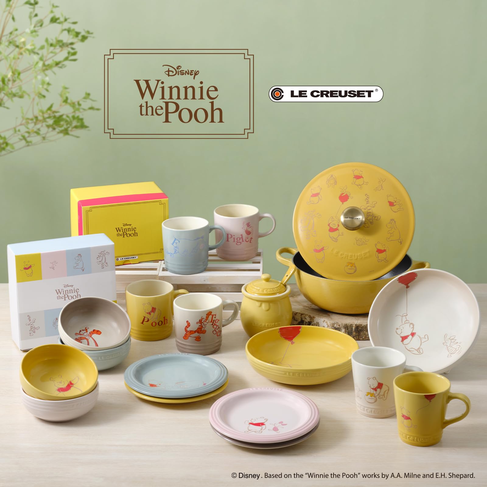 Le Creuset Disney Winnie The Pooh Dish Set 13cm Pack of 4
