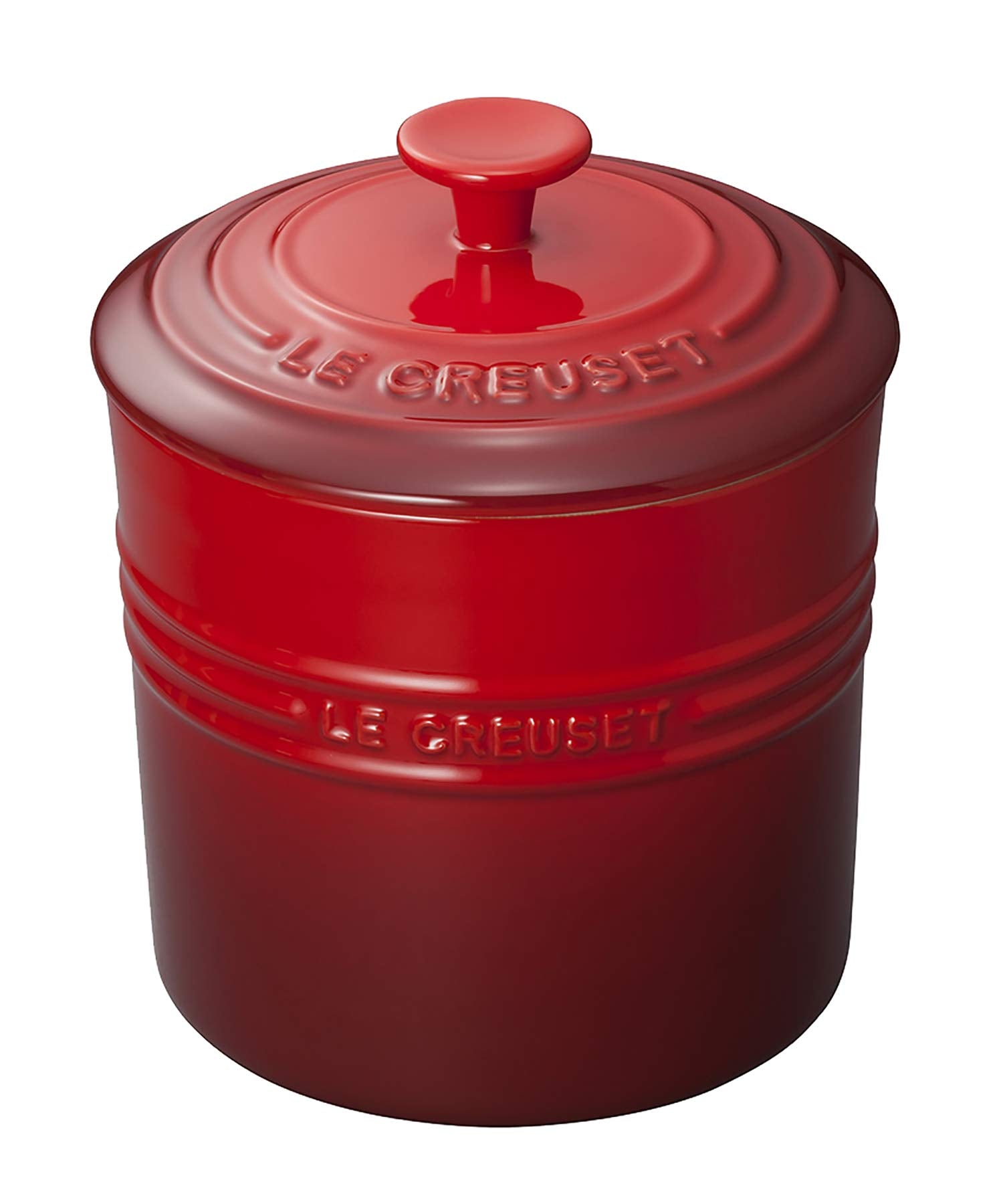 Le Creuset Cherry Red Pet Food Container with Scoop for Dogs and Cats