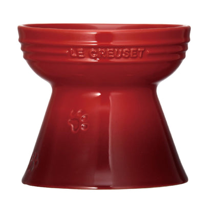 Le Creuset Cherry Red Pet Bowl for Dogs and Cats - Stain Resistant Microwave Safe