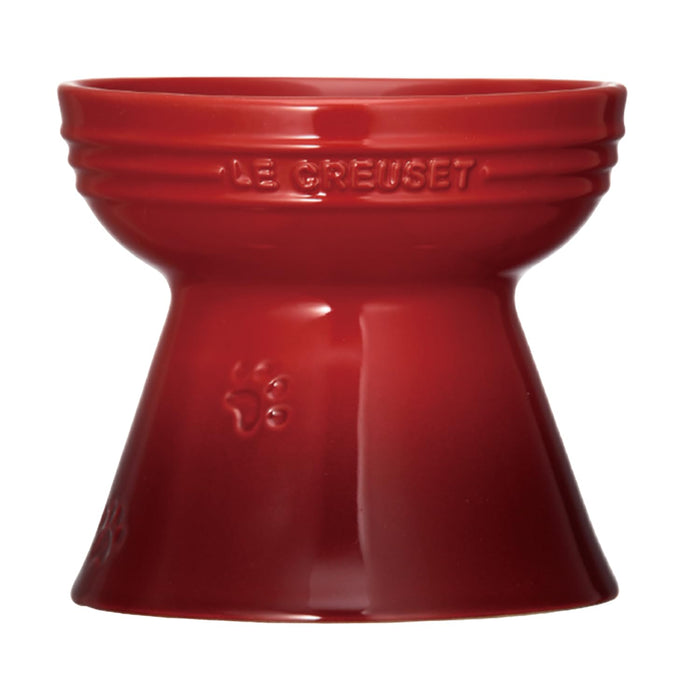 Le Creuset Cherry Red Pet Bowl for Dogs and Cats - Stain Resistant Microwave Safe