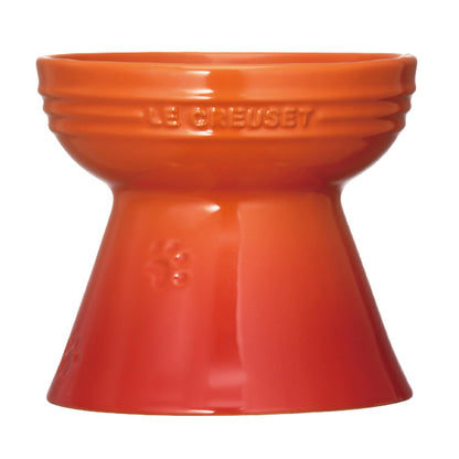Le Creuset Orange High Stand Pet Bowl for Dogs and Cats Stain Resistant