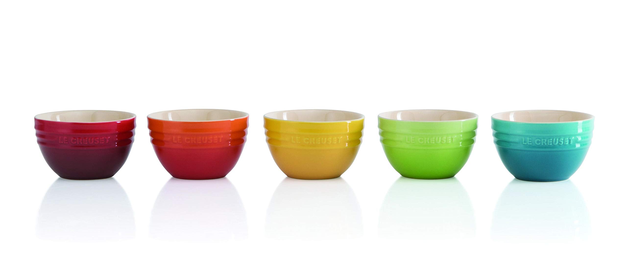 Le Creuset Stoneware Rice Bowl Set 300ml Rainbow Heat and Cold Resistant