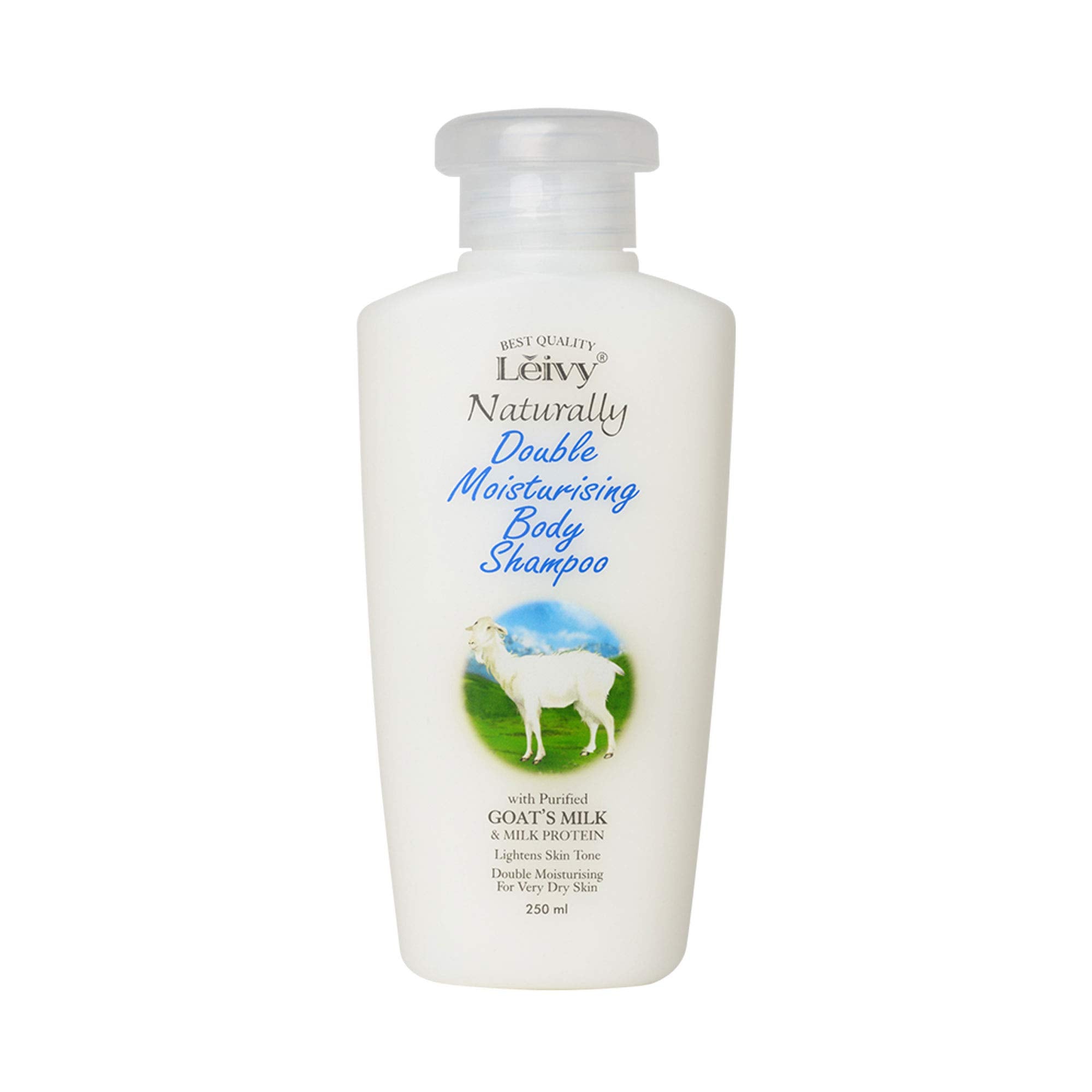 Leivy Goat Milk & Milk Protein Body Shampoo 250ml Natural Moisturizing Cleanser