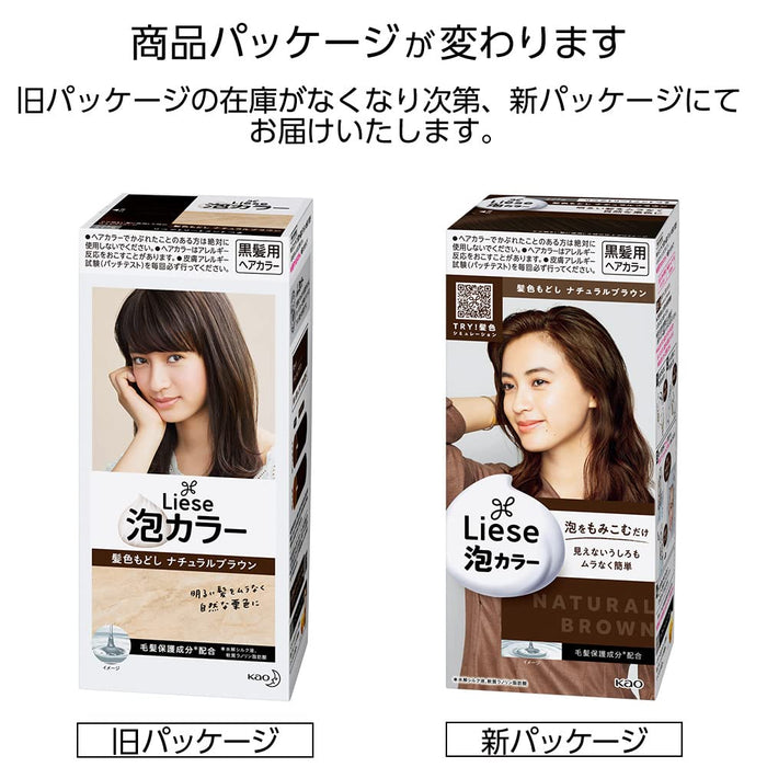 Liese Foam Color Hair Restorer Natural Brown 108ml For Vibrant Locks