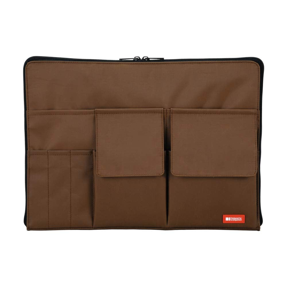 Lihit Lab A7554-9 Brown A4 Inner Bag in Bag Japan Organizer Sleeve