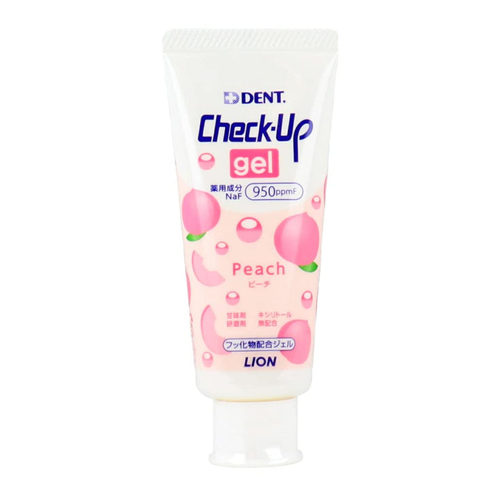 Lion Dental Materials Check Up Gel Peach 60G | Gentle Oral Care Gel for Kids