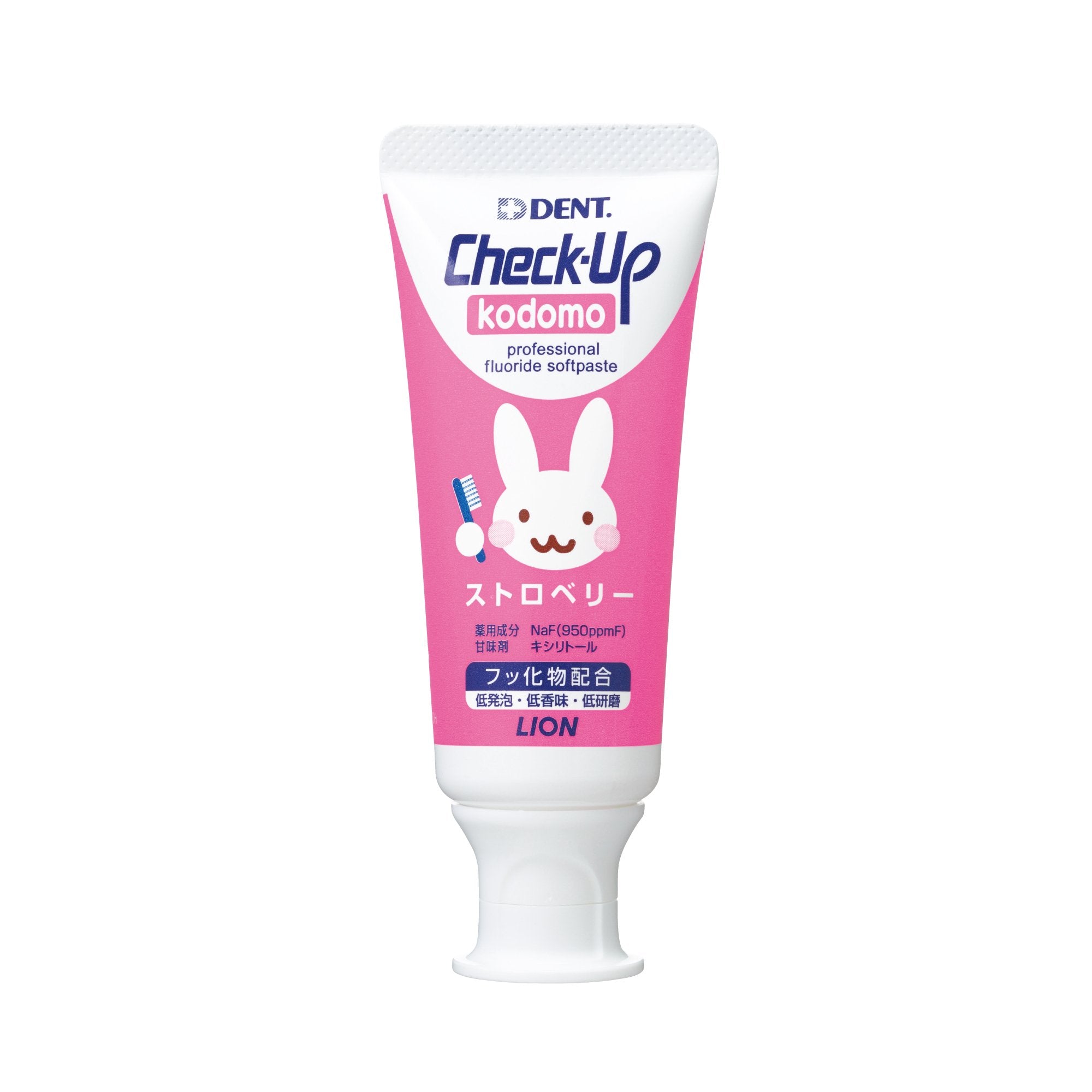 Lion Dental Materials Lion Check Up Kodomo Strawberry Toothpaste 60G Tube