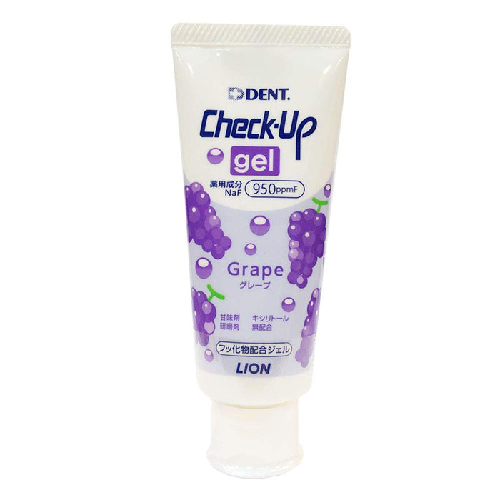 Lion Dental Check-Up Gel Grape Flavor 60g for Kids