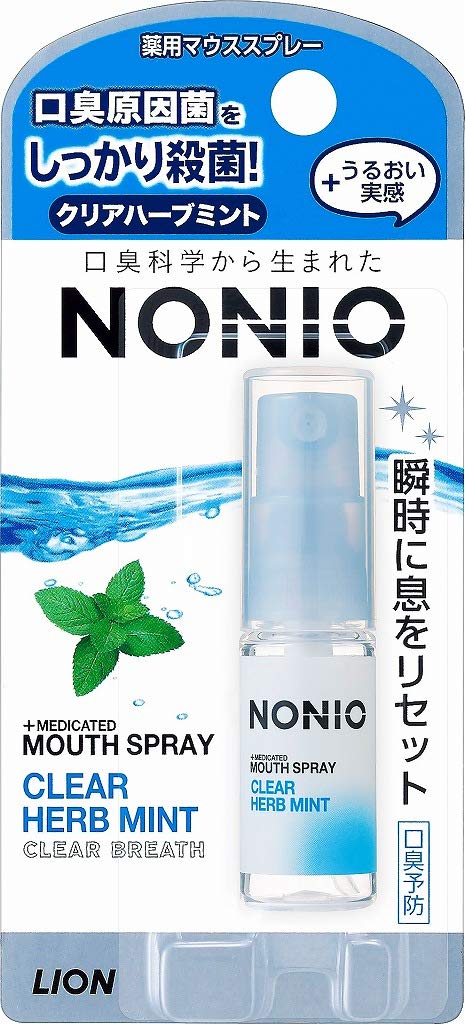Lion Nonio Mouth Spray Clear Herb Mint 5ml Oral Freshness