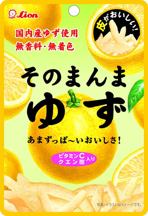 Lion Confectionery Yuzu Citrus Peel Snack 23G Pack of 6 Refreshing Flavor