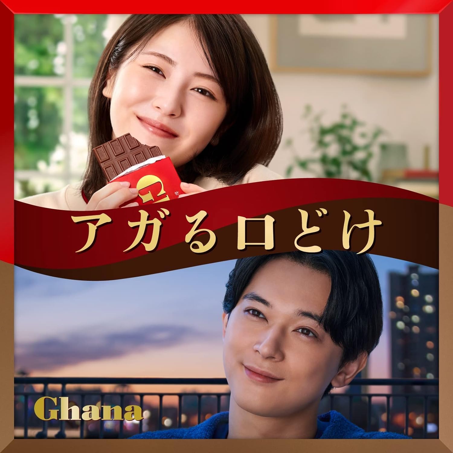 Lotte Ghana Roasted Milk Chocolate Bar 50G