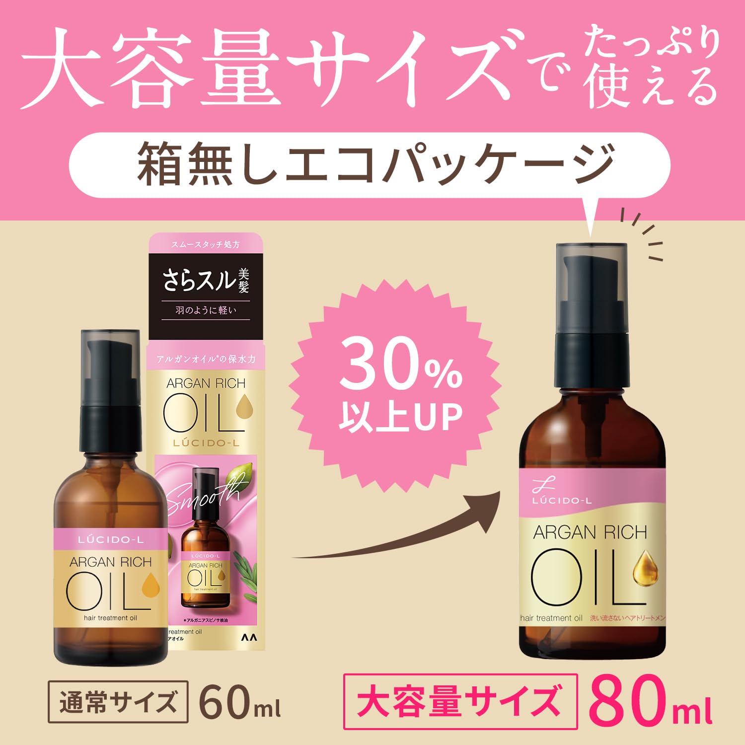 Lucido-L Oil Treatment Ex Hair Oil 80ml Argan Leave-In for Smooth Hair