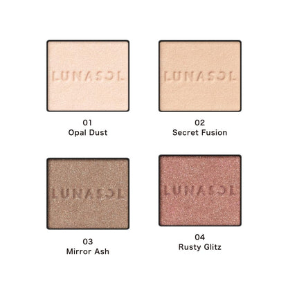 Lunasol Mono Eye Coloration 01 Eyeshadow - Vibrant Single Shade Makeup