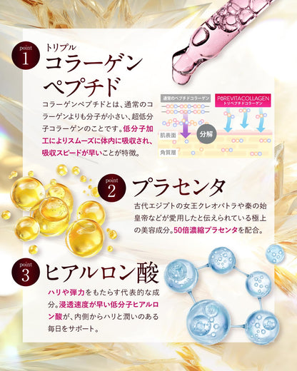 Asahi Group Foods Luxurious 18000Mg Triple Collagen Formula 30-Day Supply