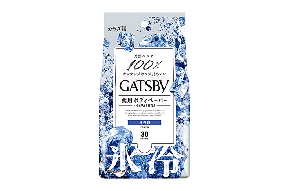 Mandom Gatsby Ice Body Paper Unscented Value Pack 30 Sheets