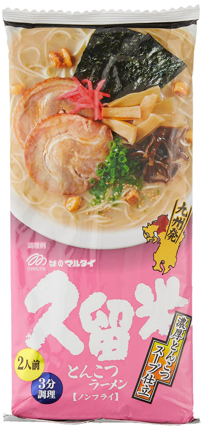Marutai Kurume Rich Tonkotsu Ramen 194G Authentic Japanese Noodles