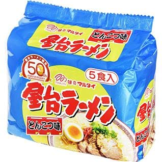 Marutai Tonkotsu Ramen Instant Noodles 5-Pack Savory Flavor