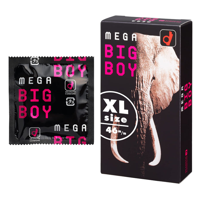 Mega Big Boy Okamoto 避孕套 12 只装 46 毫米直径超大号
