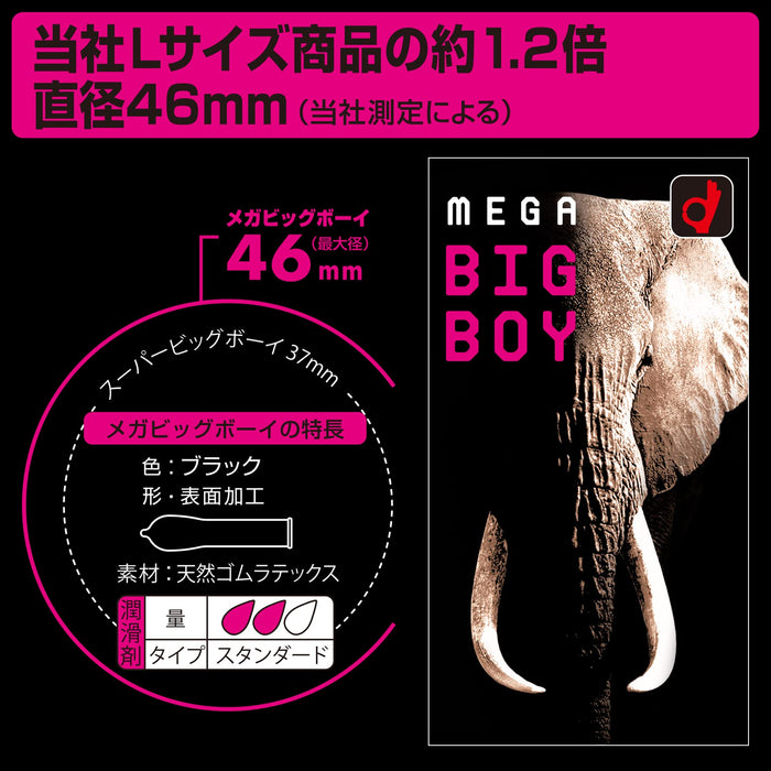 Mega Big Boy Okamoto Condoms 12 Pack 46mm Diameter Maxi Fit