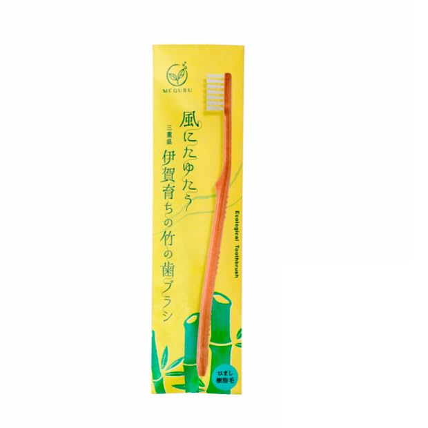 Fine Japan Meguru Eco Friendly Vegan Bamboo Toothbrush Regular Bristle