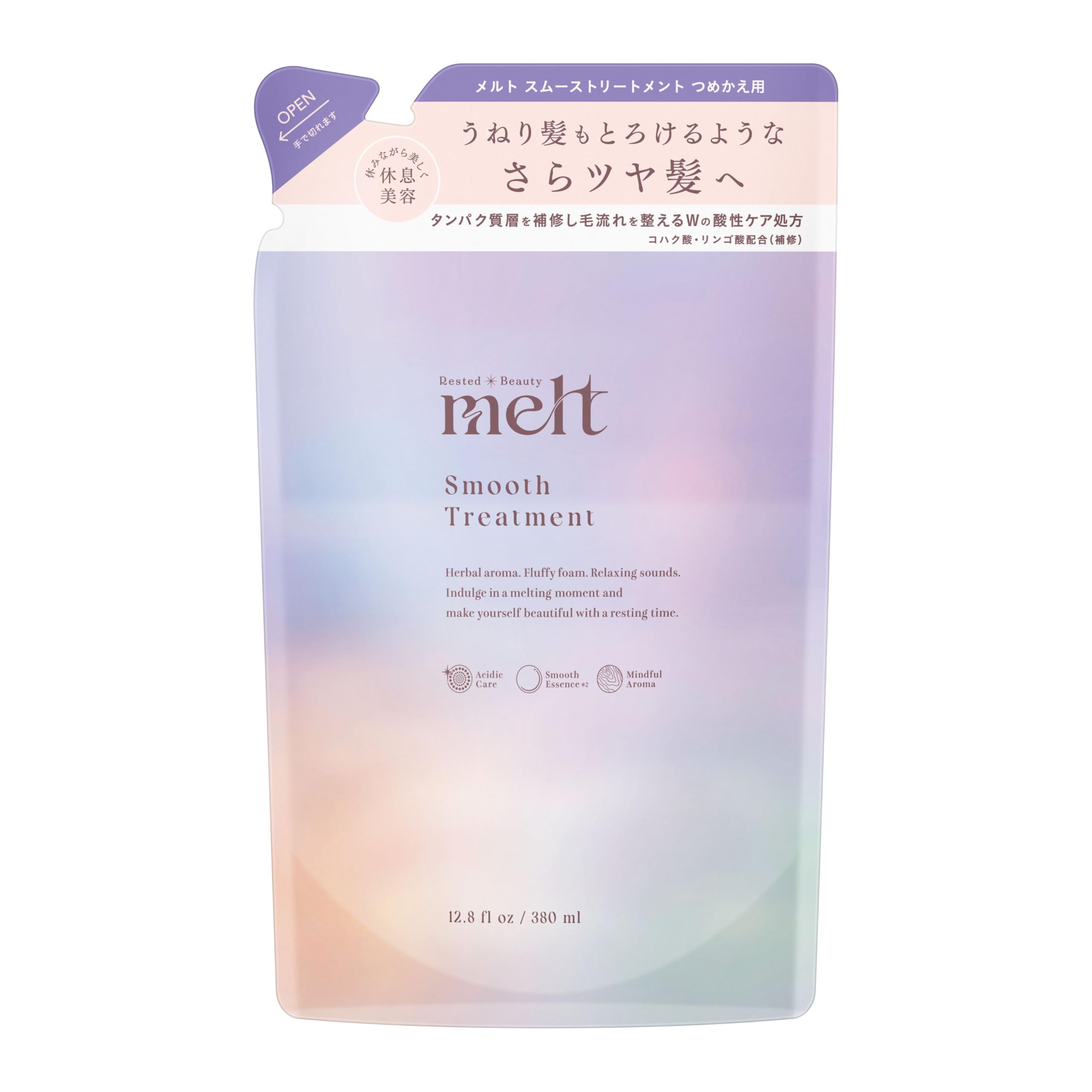 Melt Smooth Treatment Refill 380ml with Peony and Fig Scent Haircare