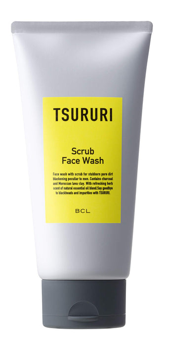 Sliding Men Tsururi Scrub Face Wash 150G - Deep Cleansing Facial Cleanser