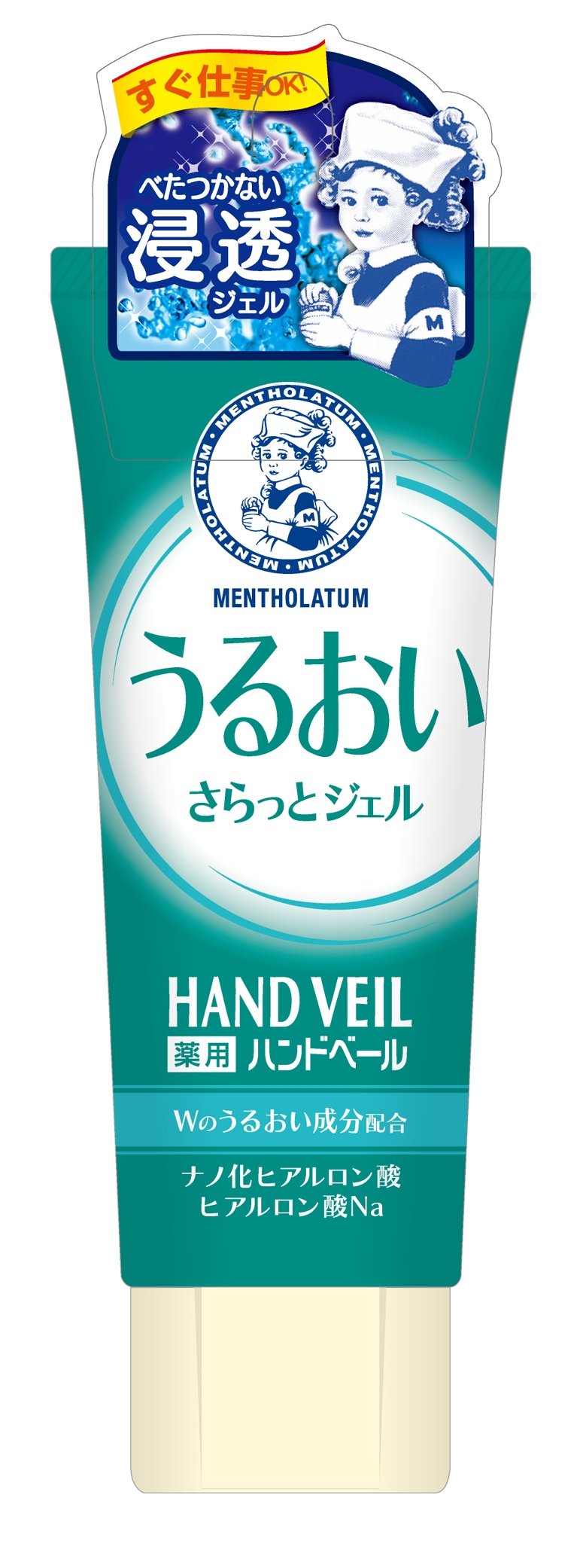 Rohto Mentholatum Hand Medicated Veil Gel with Hyaluronic Acid and Collagen 70g