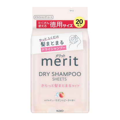 Merit Dry Shampoo Sheets 20-Pack for Smooth Hair