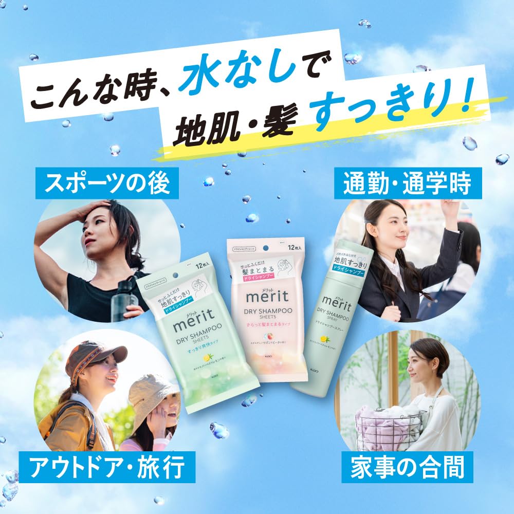 Merit Dry Shampoo Sheets 20-Pack for Smooth Hair