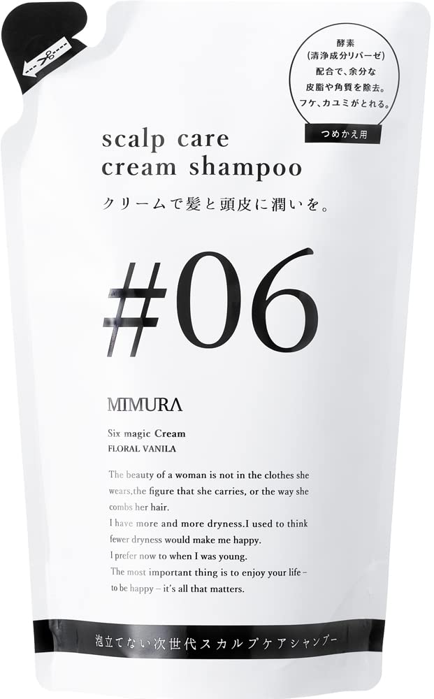 Mimura Six Magic Cream Shampoo 500g Refill for Curly Hair and Scalp Care