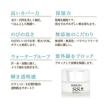 Mimura Smooth Skin Makeup Base Primer 20g Pore Concealer UV Protection